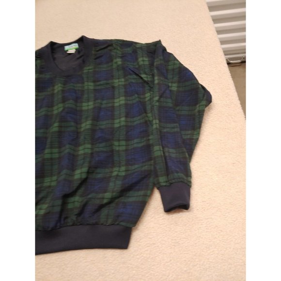 Vintage Winner Mate Golf Collection Pullover Tartan Plaid Green Blue Mens Size M - Picture 2 of 11